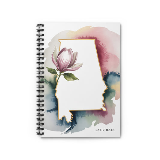 Heartfelt Alabama Spiral Notebook - Ruled Lines, Creative Journal, Stationery Gift | Kady Rain Official Merch